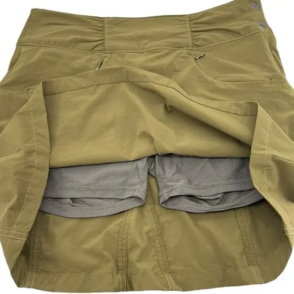 ATHLETA Olive Green Skorts Side Button Closure Front Pockets Women's Size 2 - Picture 6 of 9